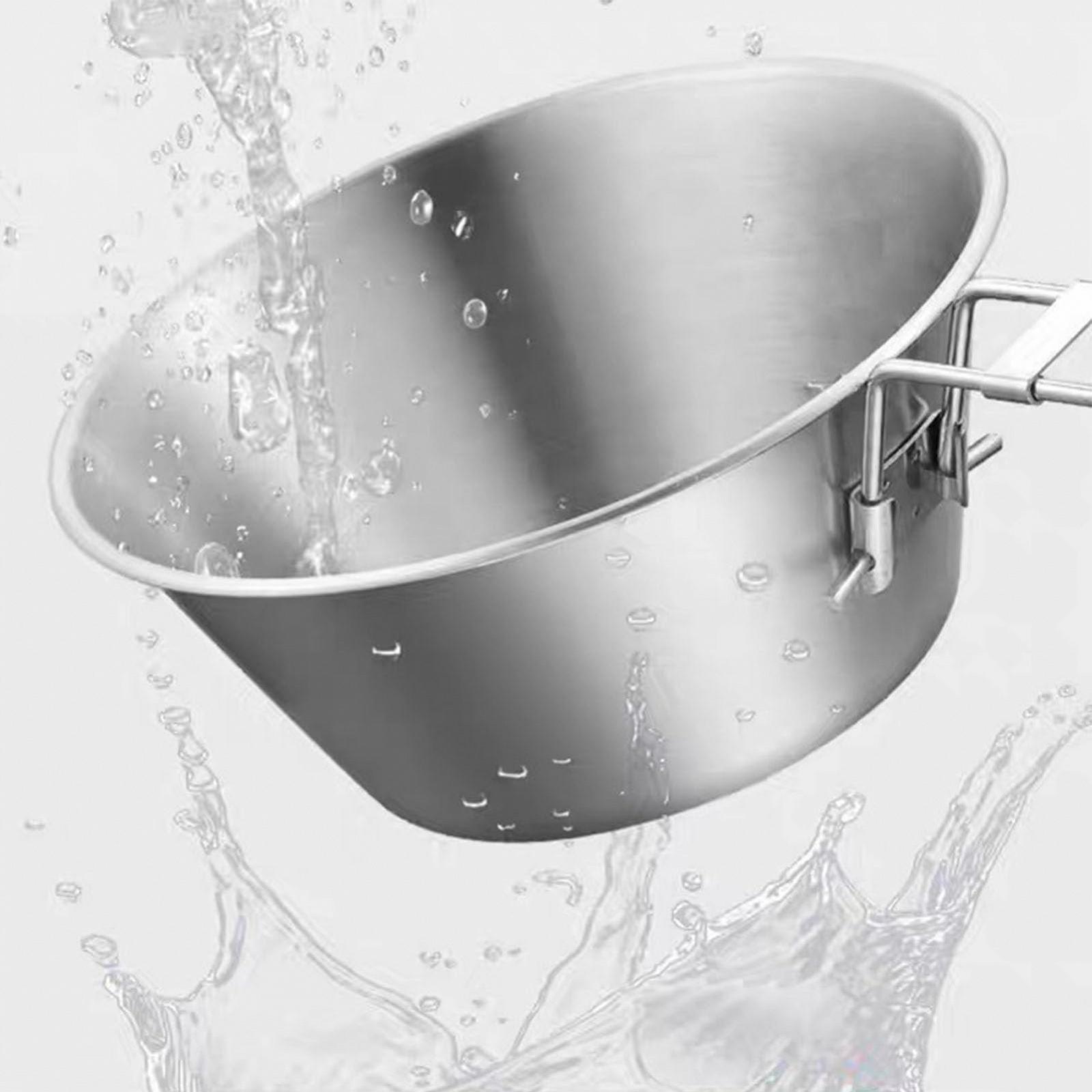 Миска Складана ручка BAOFUYA з нержавіючої сталі 550 мл, фото №6