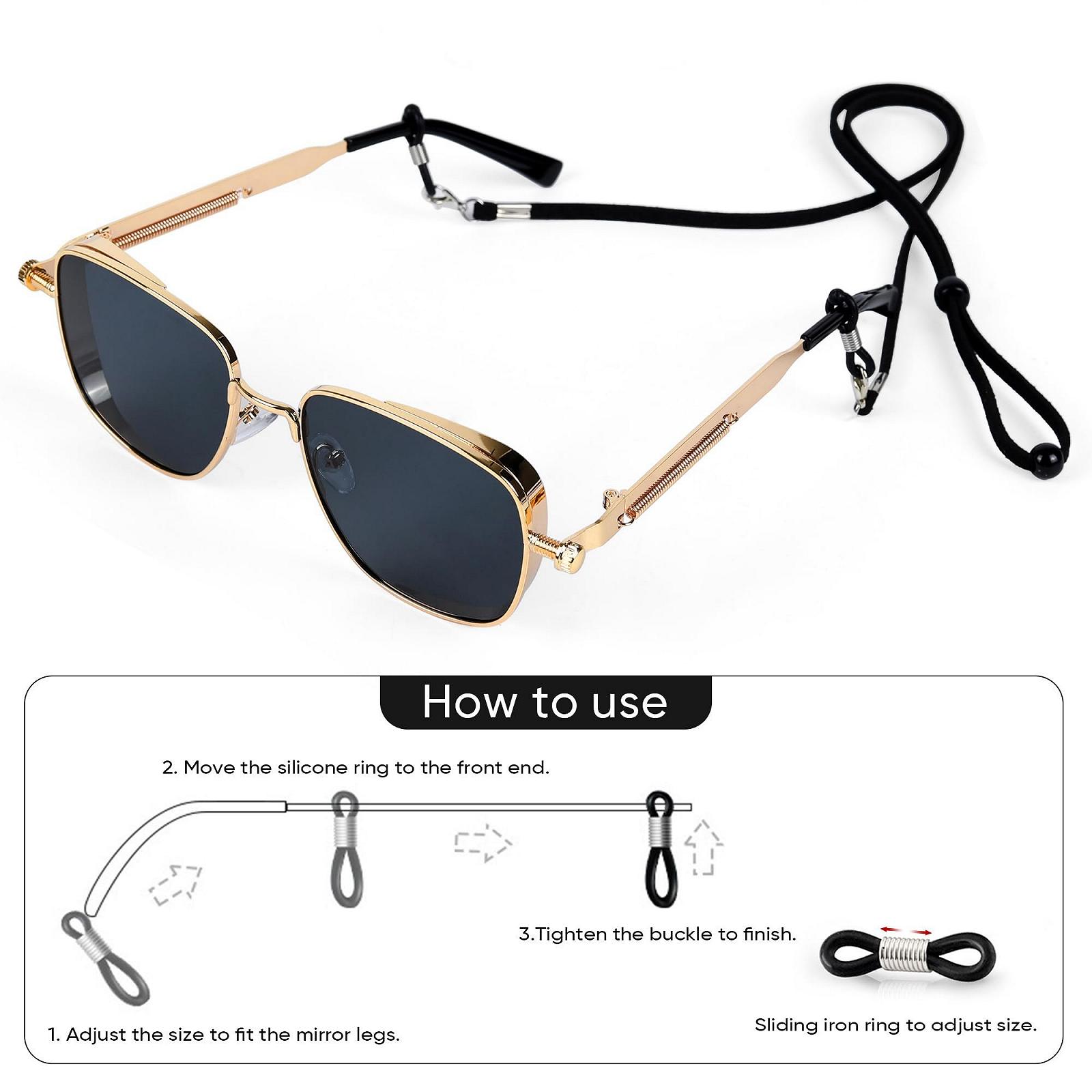 Сонцезахисні окуляри Steampunk MEGAVOW Ретро Квадратні Поляризовані, фото №7