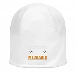 хлопковая шапка-бини Piston Skull Unisex Slouch White - Фото 1