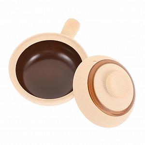 Ківш керамічний з кришкою та ручкою для супів та рису для духовки та плити - Фото 1