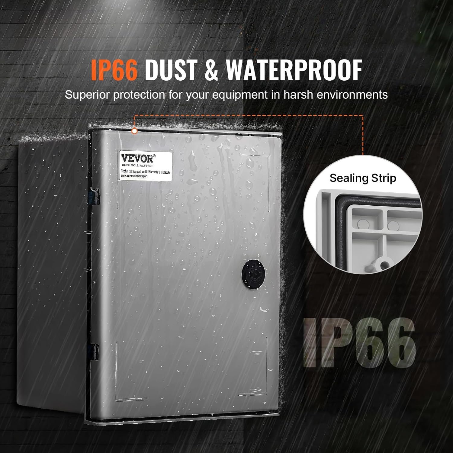 Сталевий корпус VEVOR NEMA DS-SMC-32514 Сірий, фото №4