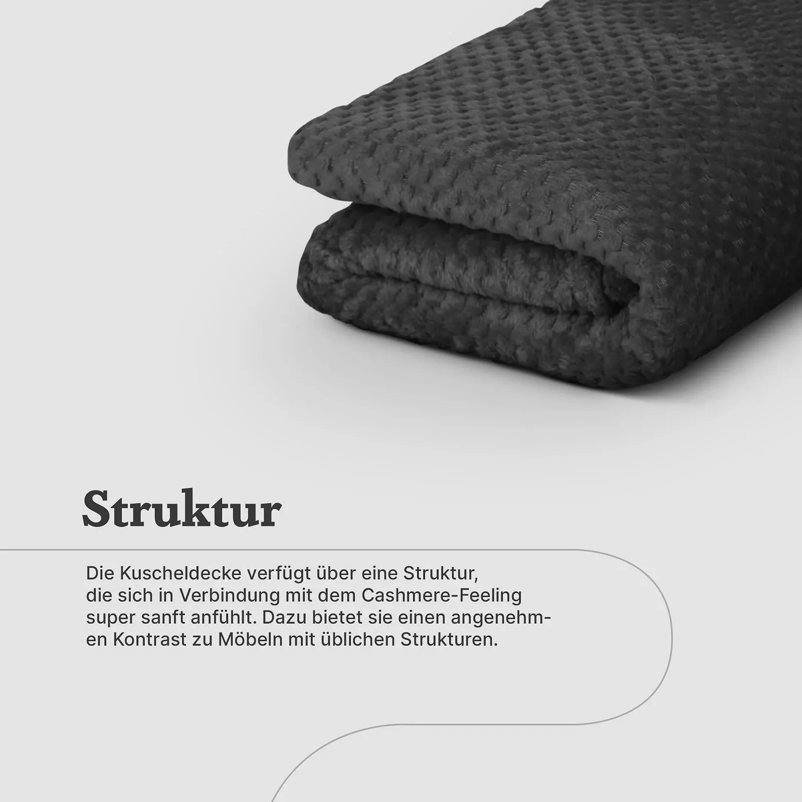 Покривало Cashmere Touch 150 x 200 см (Антрацит), фото №7