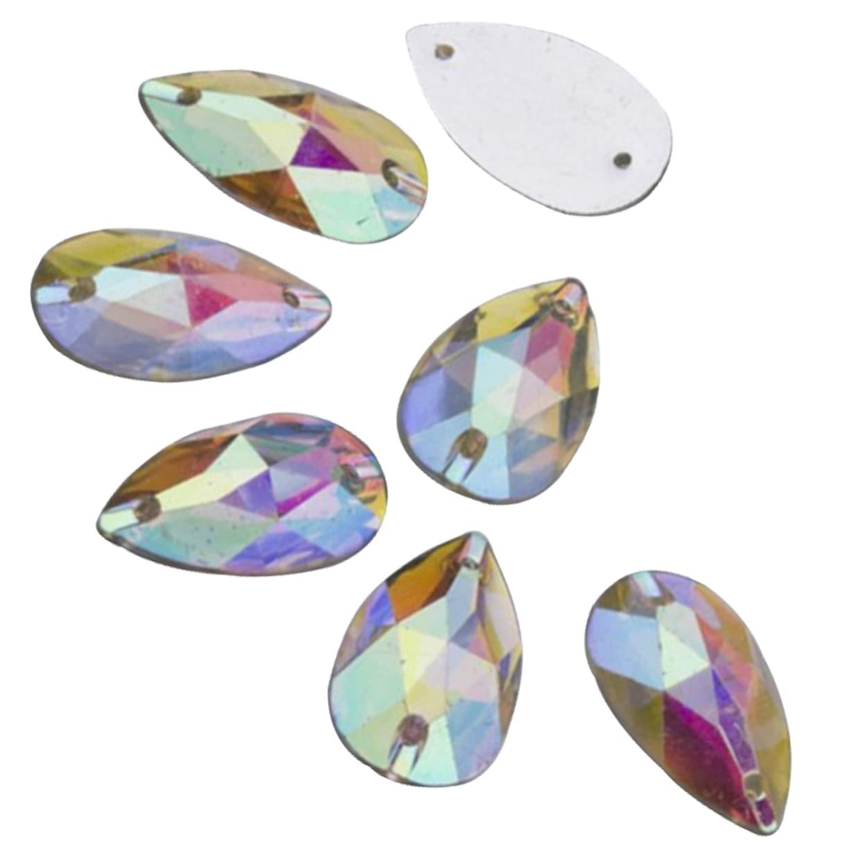 Стрази Смола Плоска задня частина EXCEART Перламутрові 50 шт Крапля, фото №1