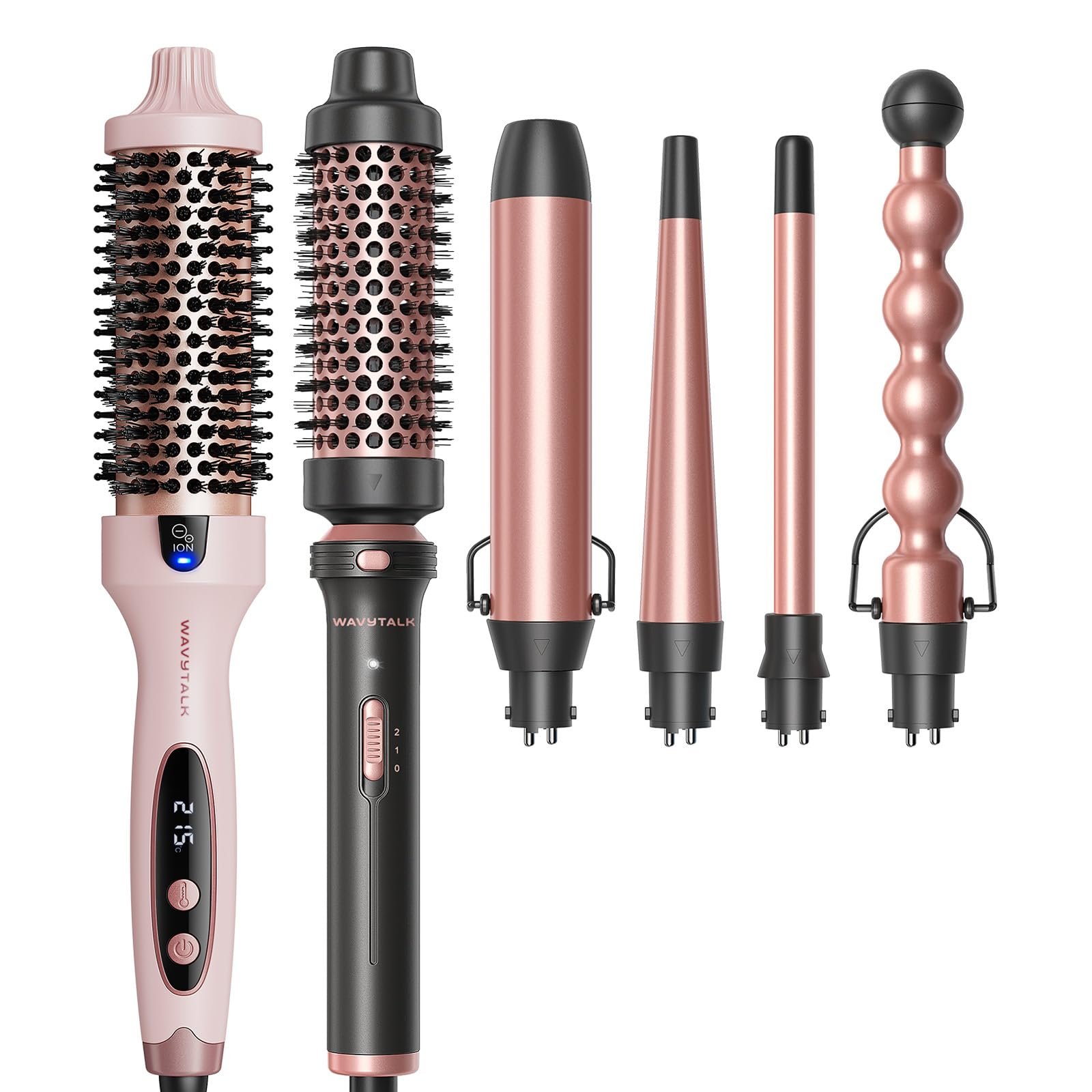 Термощетка и плойка Wavytalk Blowout Boost 5-in-1 Pink, фото №1