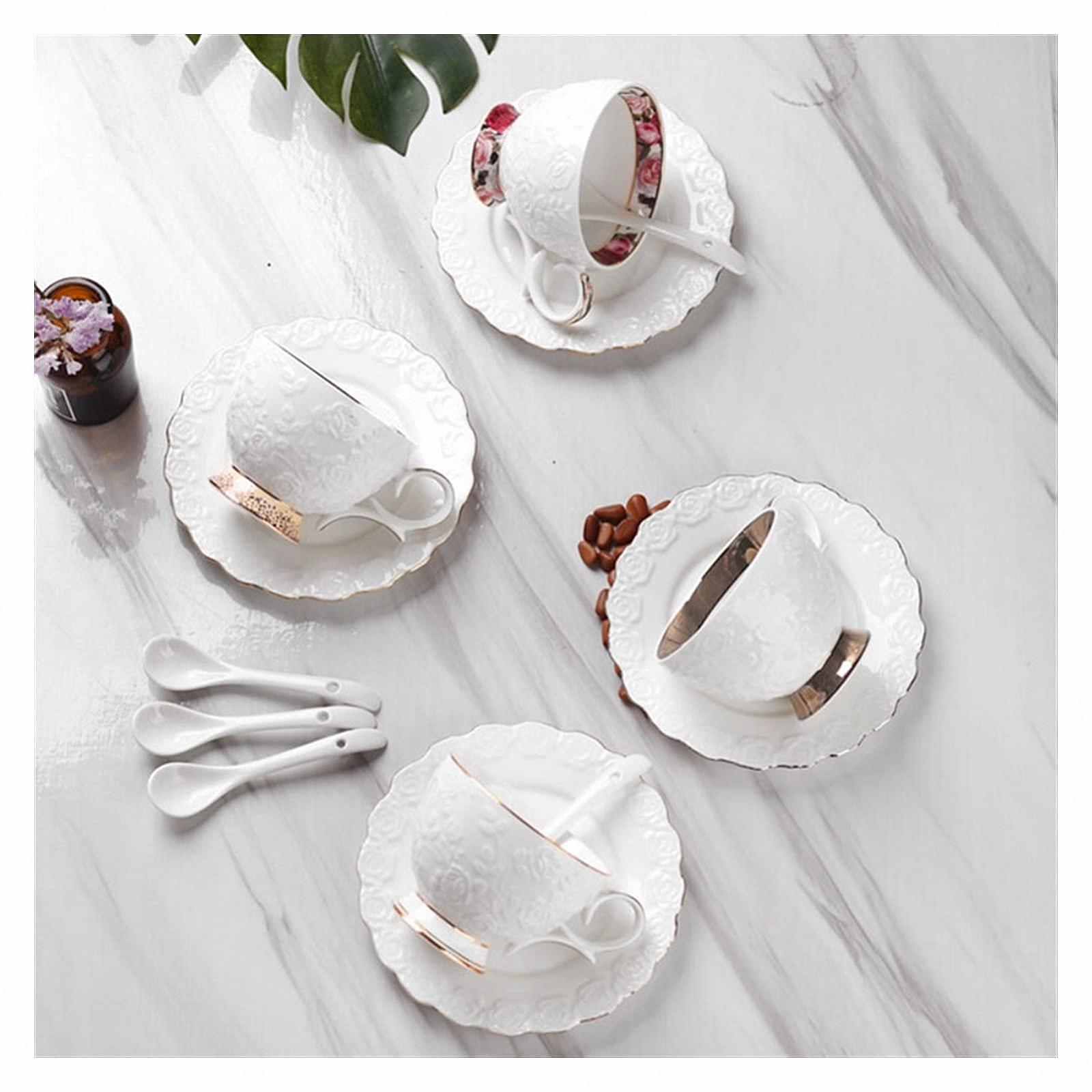 Чашка керамічна з блюдцем, набір для чаю, порцелянова чашка, 200 мл, колір: золото, фото №3 Чашка керамічна з блюдцем, набір для чаю, порцелянова чашка, 200 мл, колір: золото, фото №3