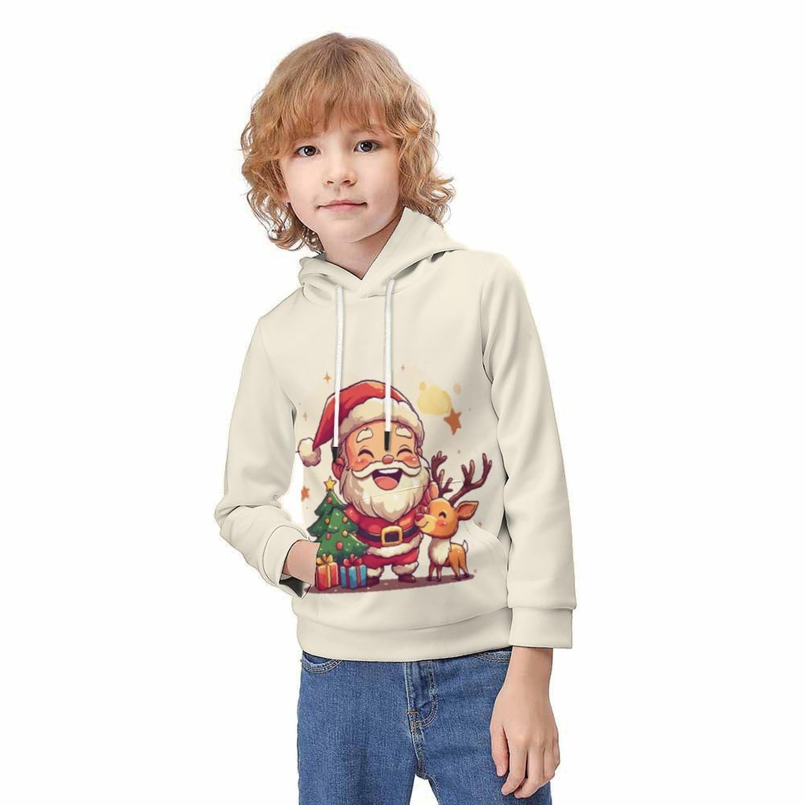 Худі KHHKJBVCE Санта Клаус 3D принт Дитячий Повсякденний, фото №3
