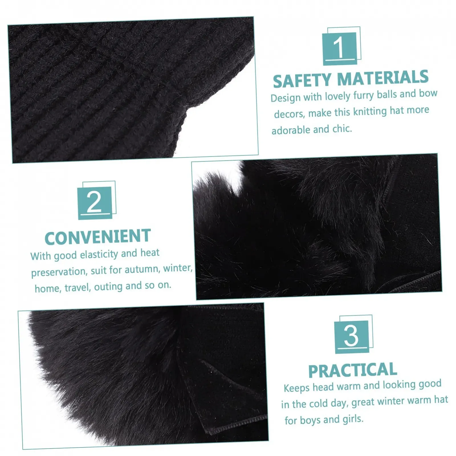 В'язана шапка для дівчаток Beaupretty Дитяча, фото №1 В'язана шапка для дівчаток Beaupretty Дитяча, фото №1