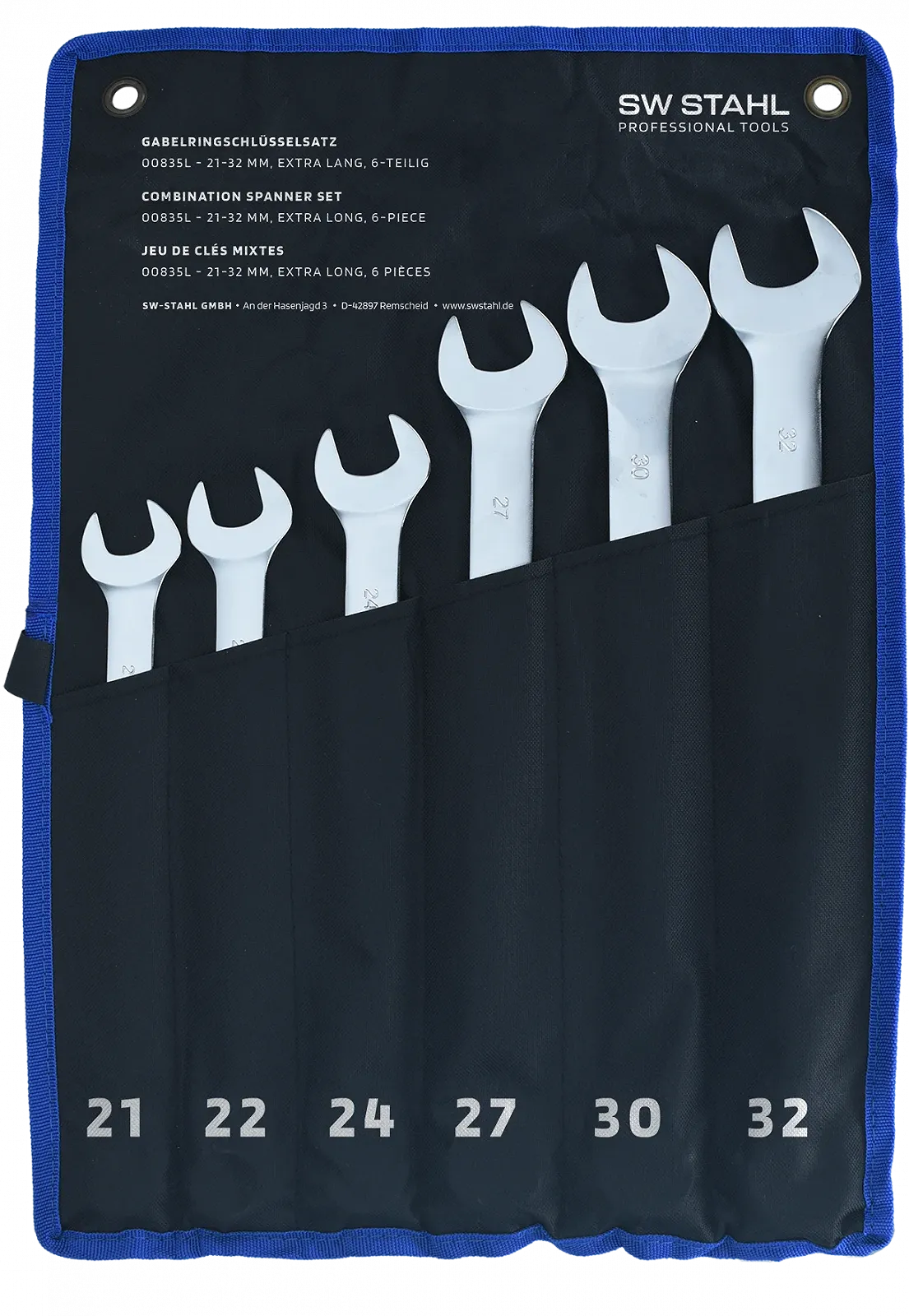 Набір комбінованих ключів SW-STAHL 00835L, 21-32 мм, екстра довгі, 6 предметів, фото №1