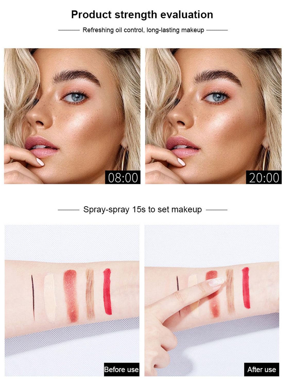 Легкий фіксатор макіяжу для обличчя 4 унції білий, фото №6