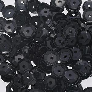 Паєтки Розсипні круглі 5 г Чорний 6 мм 380 штук - Фото 1