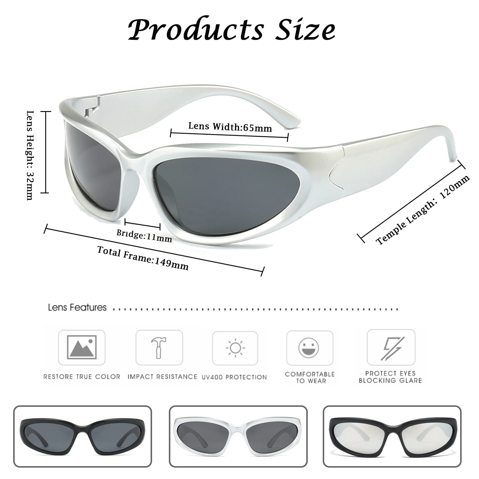 Спортивные очки Long Keeper Ретро Y2k UV400, фото №4