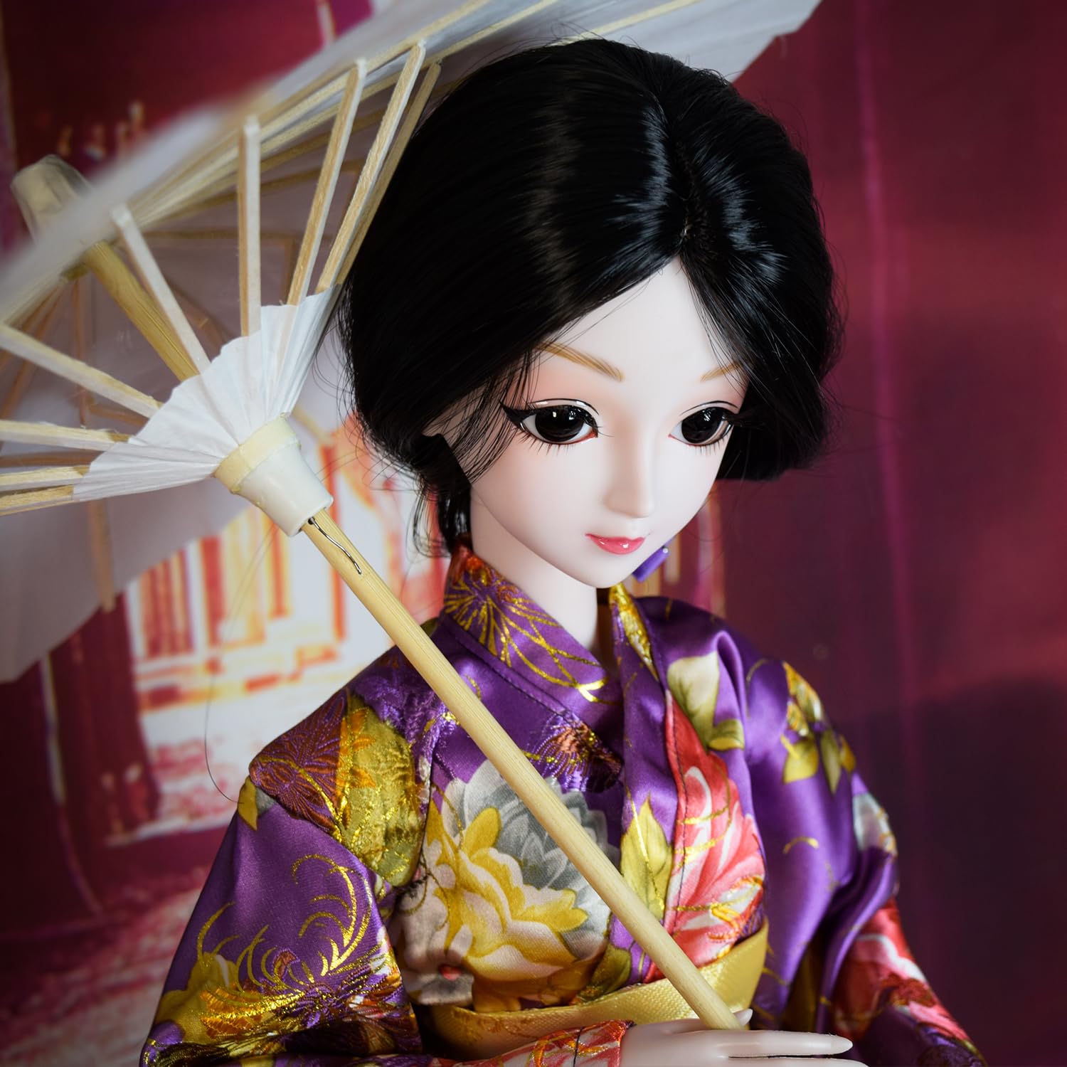 Кукла Cherry Sakura Ms 1/3 BJD SD 60 см 24 дюйма кимоно шарнирная, фото №4