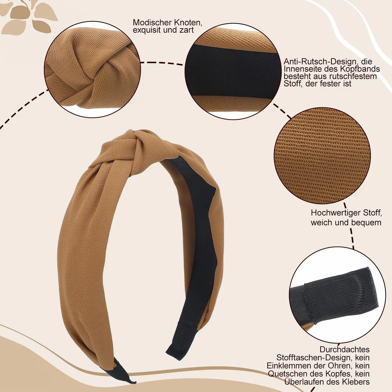 Набір жіночих обручів для волосся з перлами, 6 штук, фото №4