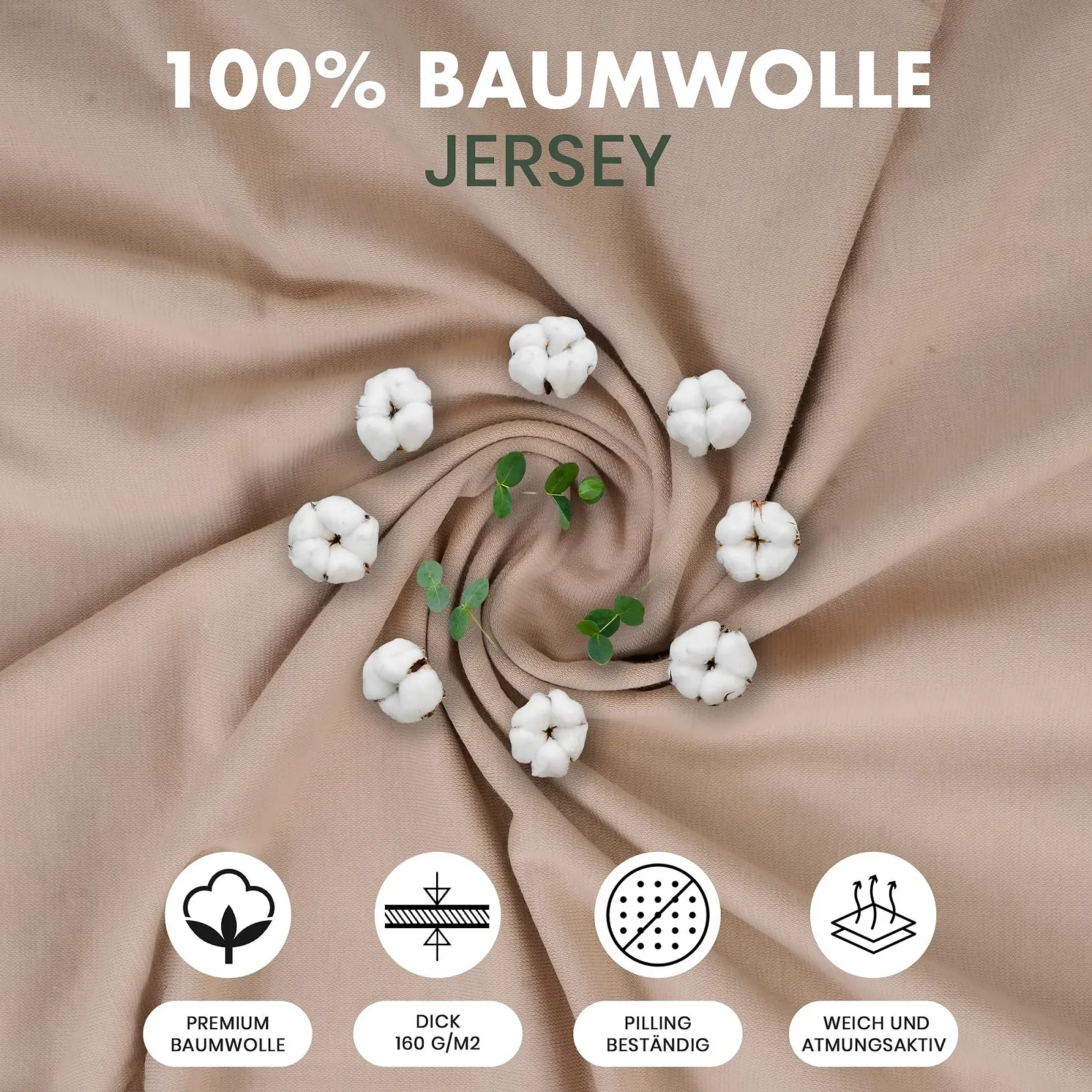 Наволочка Terra Beds 40 x 80 см (Набір 2 шт), Бавовняний трикотаж 160 г/м
, Бежевий, фото №3 Наволочка Terra Beds 40 x 80 см (Набір 2 шт), Бавовняний трикотаж 160 г/м
, Бежевий, фото №3