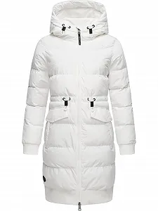 Водонепроницаемое зимнее пальто Ragwear Briosh YOUMODO, стеганое, длинное, с кулиской на талии и капюшоном - Фото 1