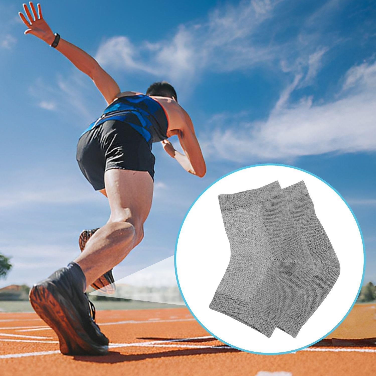 Компрессионные носки (4 пары) Голубой, серый, розовый и черный цвета, фото №5