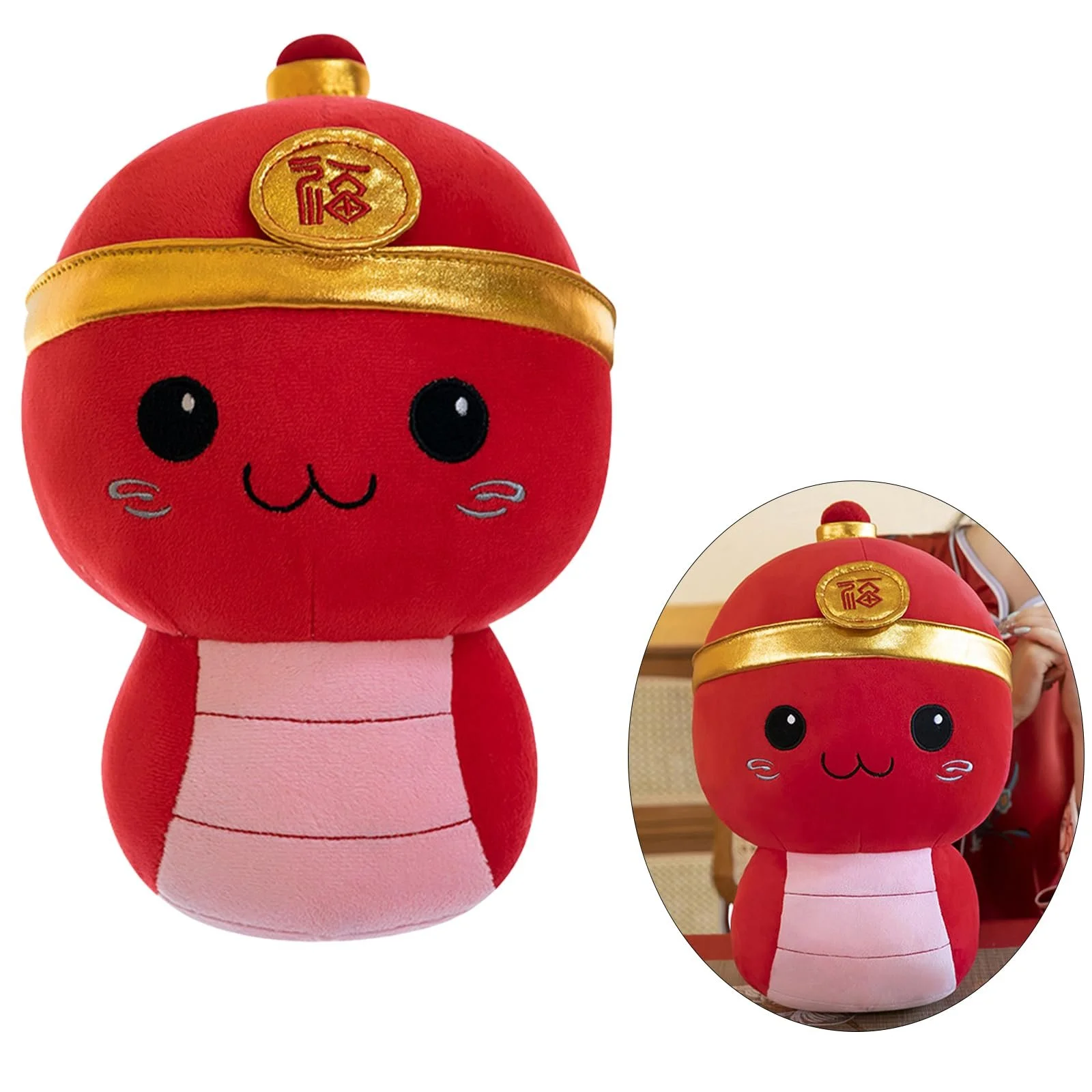 Плюшевая игрушка Змея 2025 Год Змеи Талисман 25 см Красный, фото №1 Плюшевая игрушка Змея 2025 Год Змеи Талисман 25 см Красный, фото №1