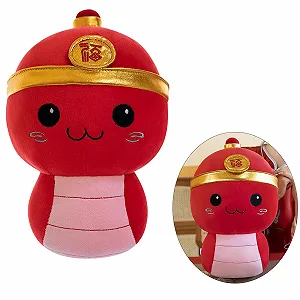 Купить Плюшевая игрушка Змея 2025 Год Змеи Талисман 25 см Красный - Фото 1 Плюшевая игрушка Змея 2025 Год Змеи Талисман 25 см Красный - Фото 1