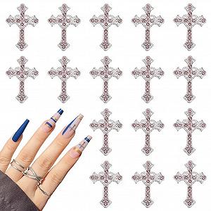 Хрест, Кристал Страз Металевий сплав Троянда для DIY прикраси - Фото 1