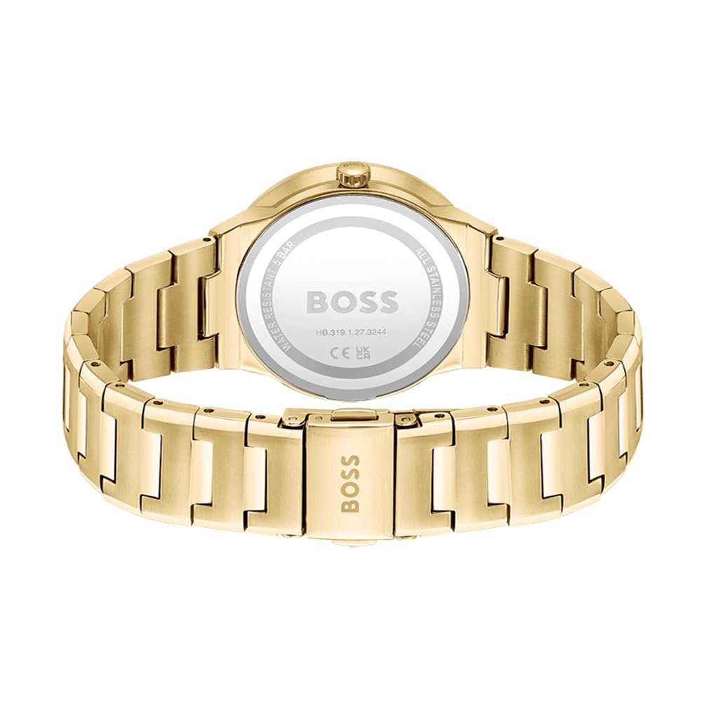 Жіночий Аналоговий Кварцовий Годинник BOSS Breath Collection 1502649 Золотистий, Зелений, фото №3