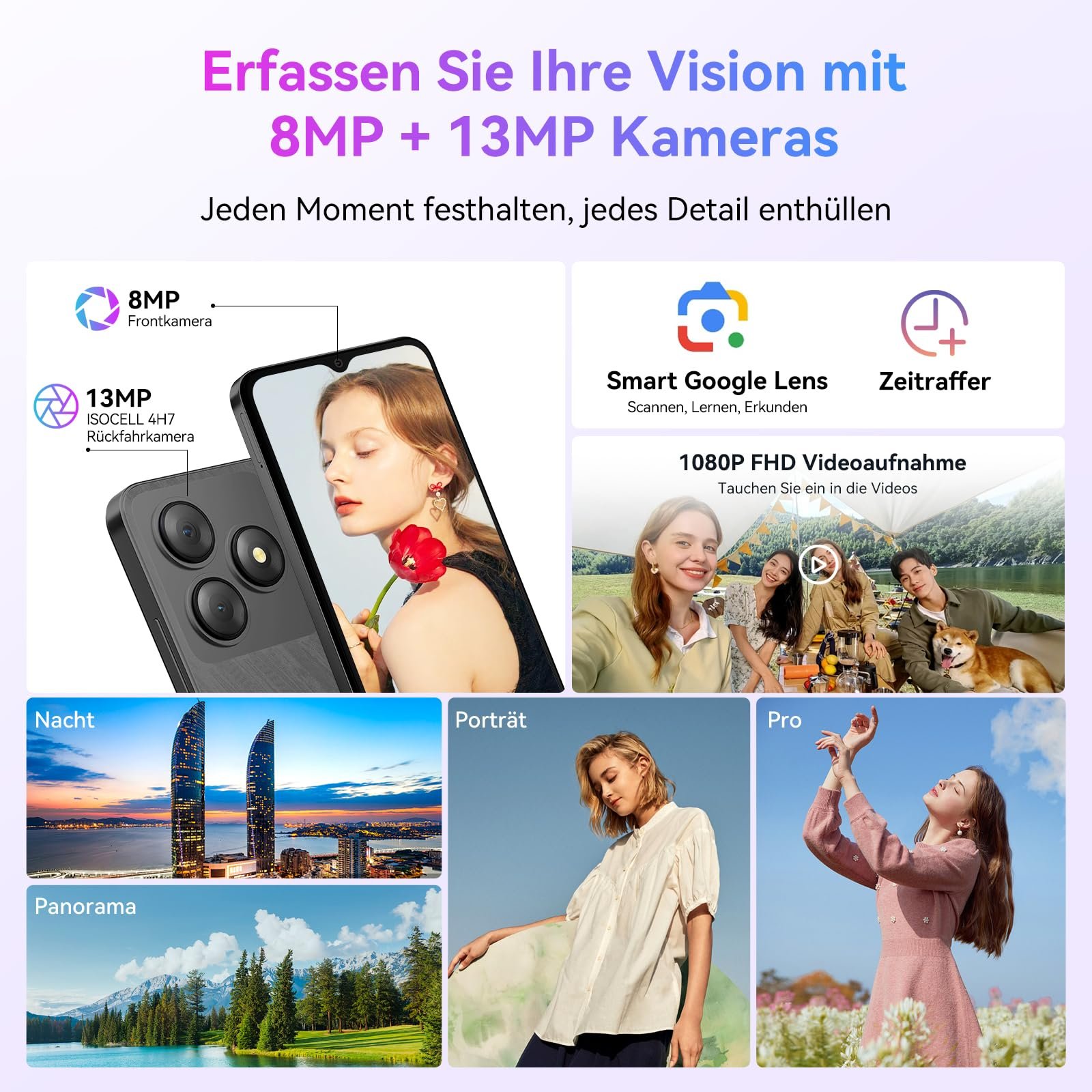 Смартфон Blackview Wave 8C 6GB + 64GB/2TB SD Octa Core 6.56" HD+ 5000mAh 13MP + 8MP 4G Dual SIM, фото №6
