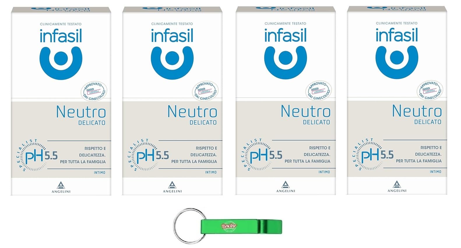 Засіб для інтимної гігієни Infasil Intimo Neutro Delicato 4 x 200 ml, фото №1