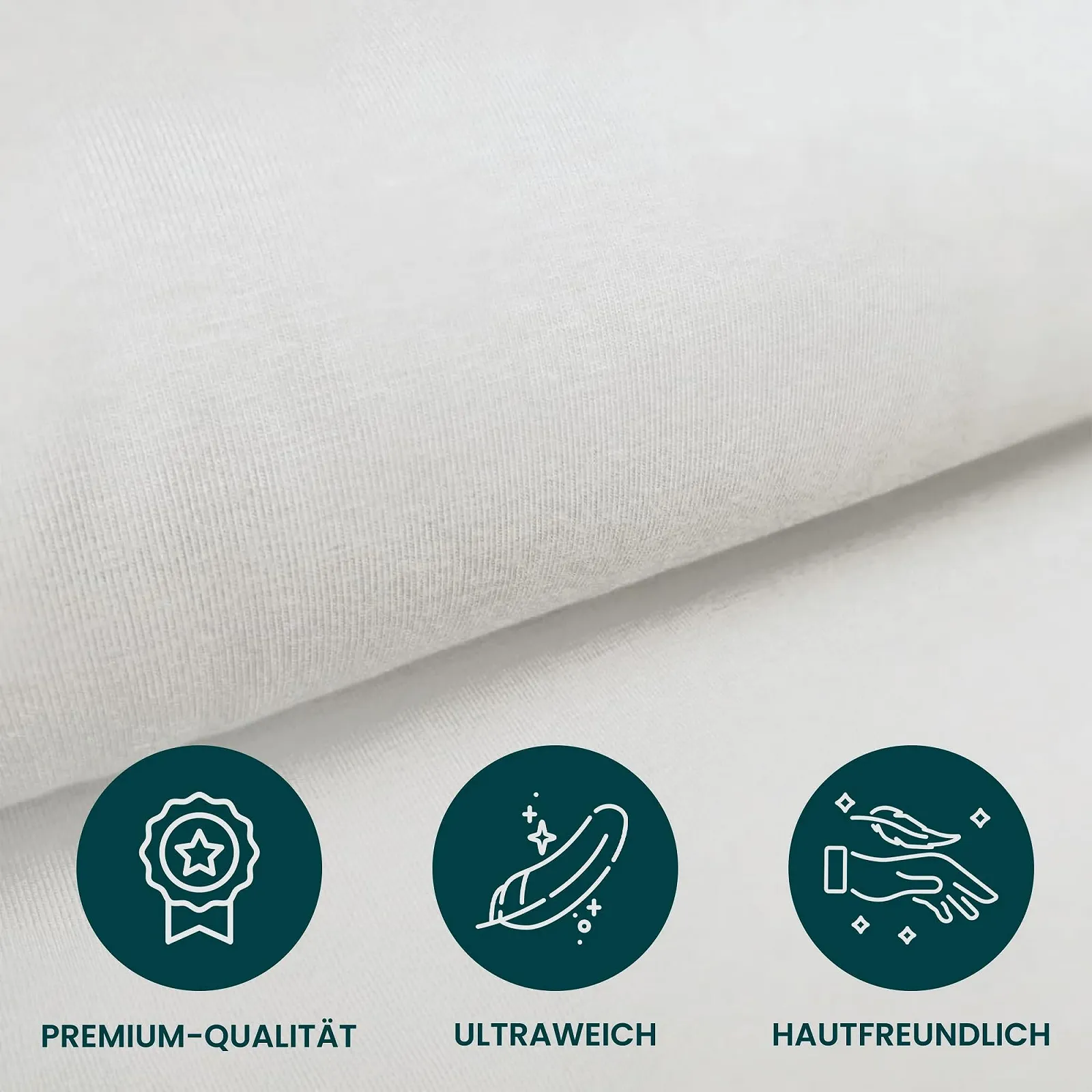 Наматрасник Dexitex Queen Size Molleton для матраса Queen Bed (135-160 см x 210), белый, фото №4