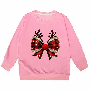 Девочка Толстовка с длинными рукавами Generisch Мягкая Графика Детский Милый Круглый вырез Пуловер Топ Одежда для девочек synthetic.ua - Фото 1