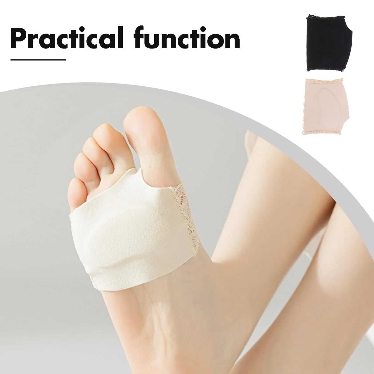 Шкарпетки з пальцями Brand Invisible Half Soles з подушечками комфорту, 2 пари, фото №3