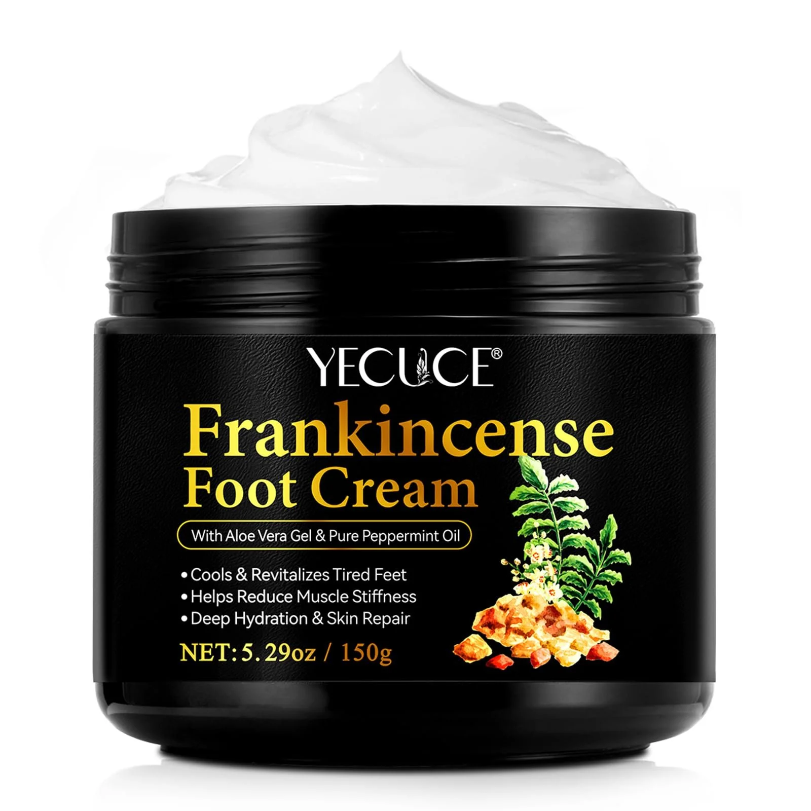 Крем для ног с маслом ладана и перечной мяты охлаждающий и успокаивающий, фото №1 Крем для ног с маслом ладана и перечной мяты охлаждающий и успокаивающий, фото №1