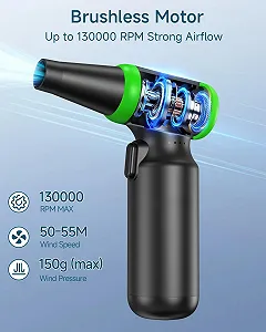 Електрична повітродувка 130,000 rpm 3-Speed 6000 mAh synthetic.ua - Фото 1