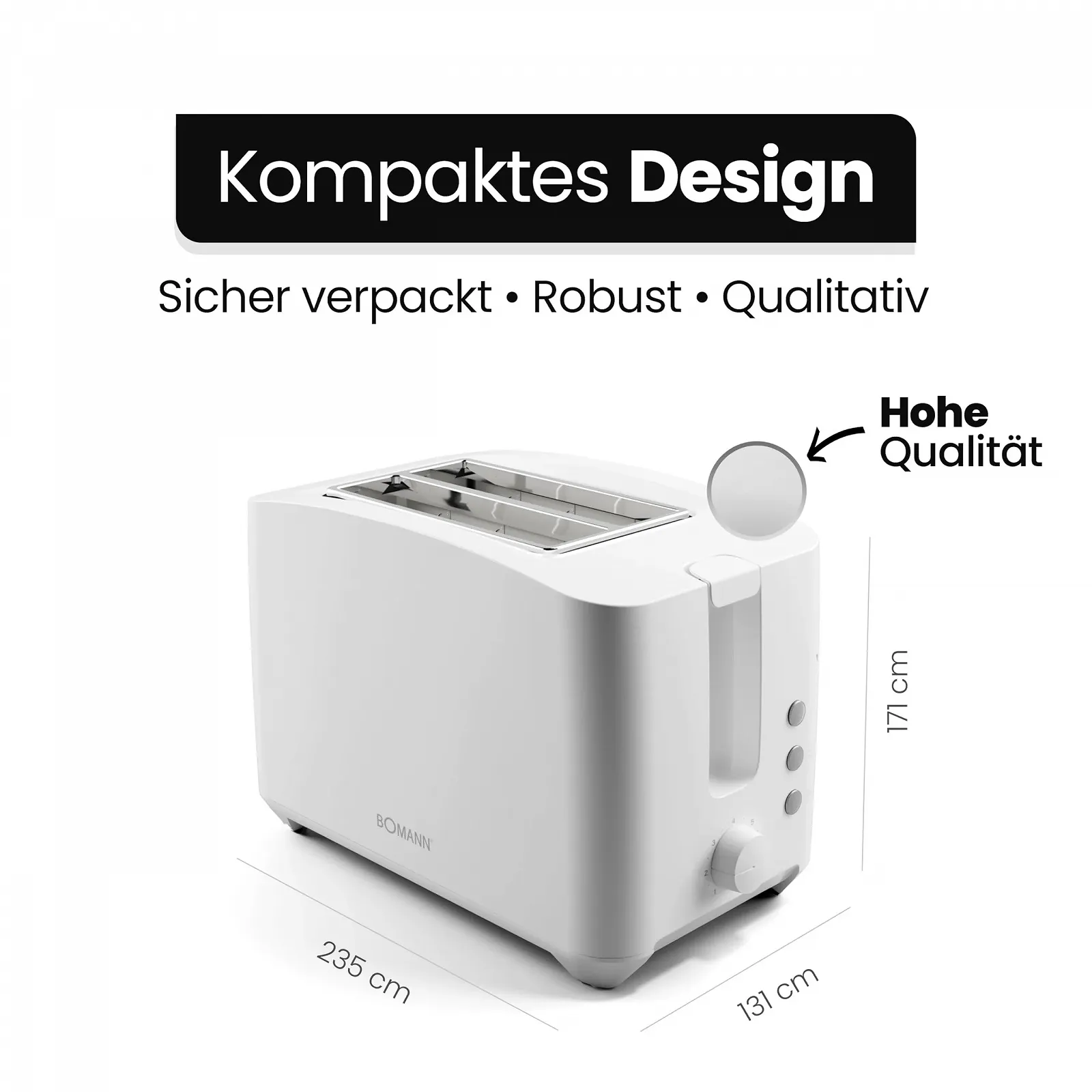 Тостер Bomann TA 6065 CB Білий, фото №7