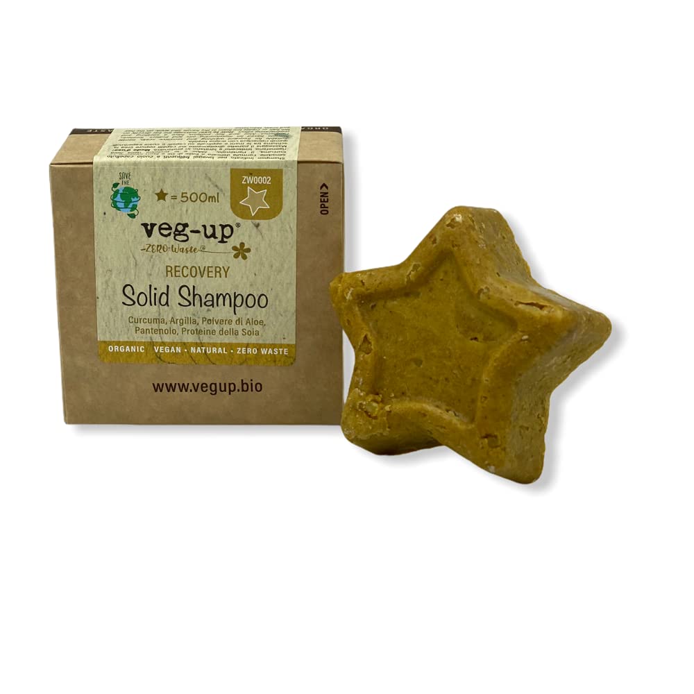 Шампунь Veg-Up Recovery для чувствительных волос, подходит для частого мытья и чувствительной кожи головы, органический веганский безотходный 55 г, фото №1