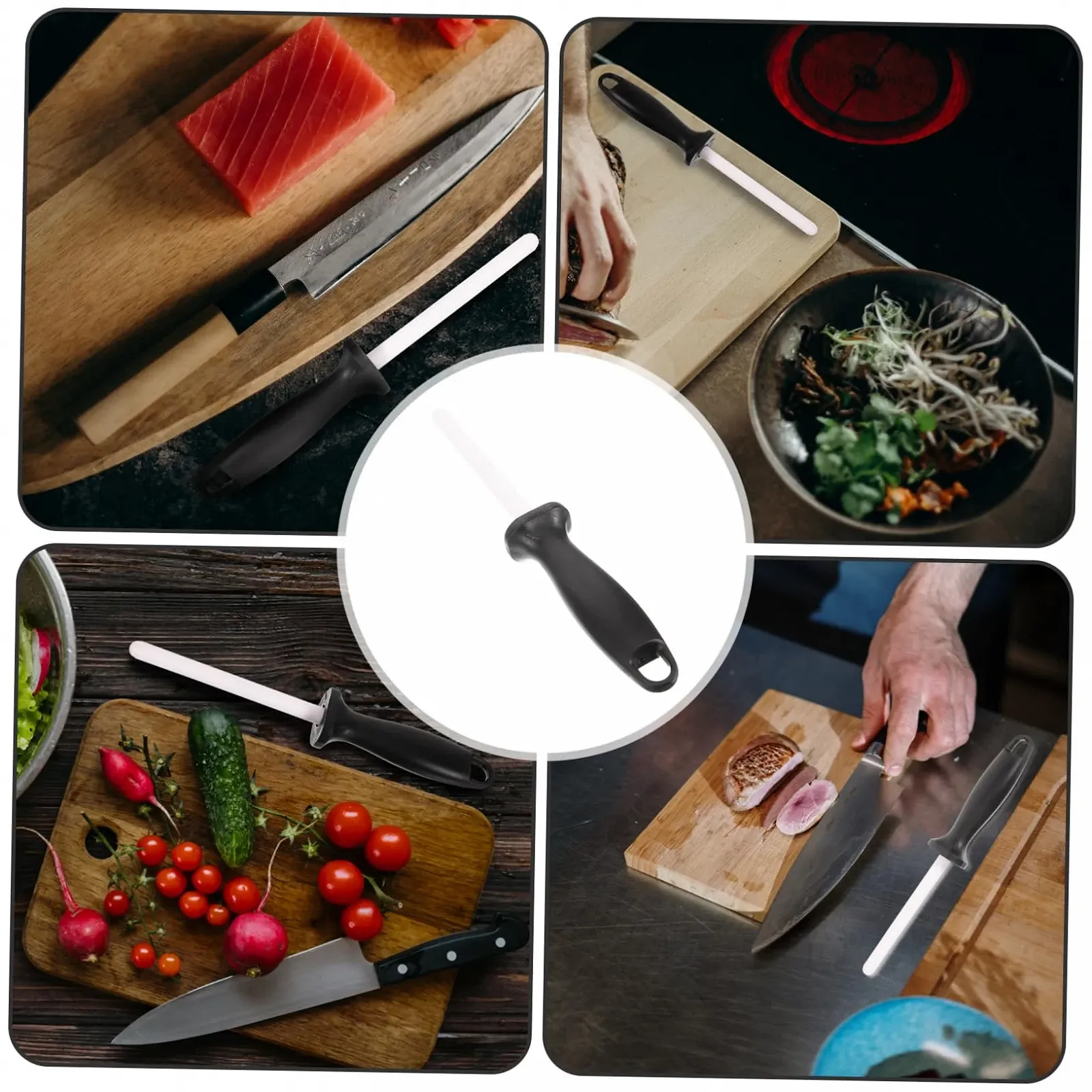 Точилка для ножей Mobestech Алмазная ручная с эргономичной ручкой Многофункциональная, фото №4