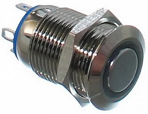 Кнопка антивандальна VJ Parts d14mm стрижка 12mm h18mm 4 контакту - Фото 1