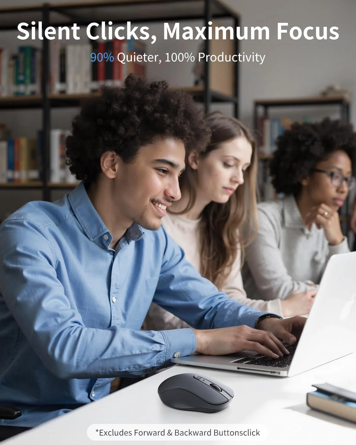 Мышь Беспроводная Lenovo WL300 Bluetooth, Бесшумные Клики, 3 Регулируемых DPI для Дома и Офиса, Портативная для Правшей, Совместима с PC и Mac, фото №5