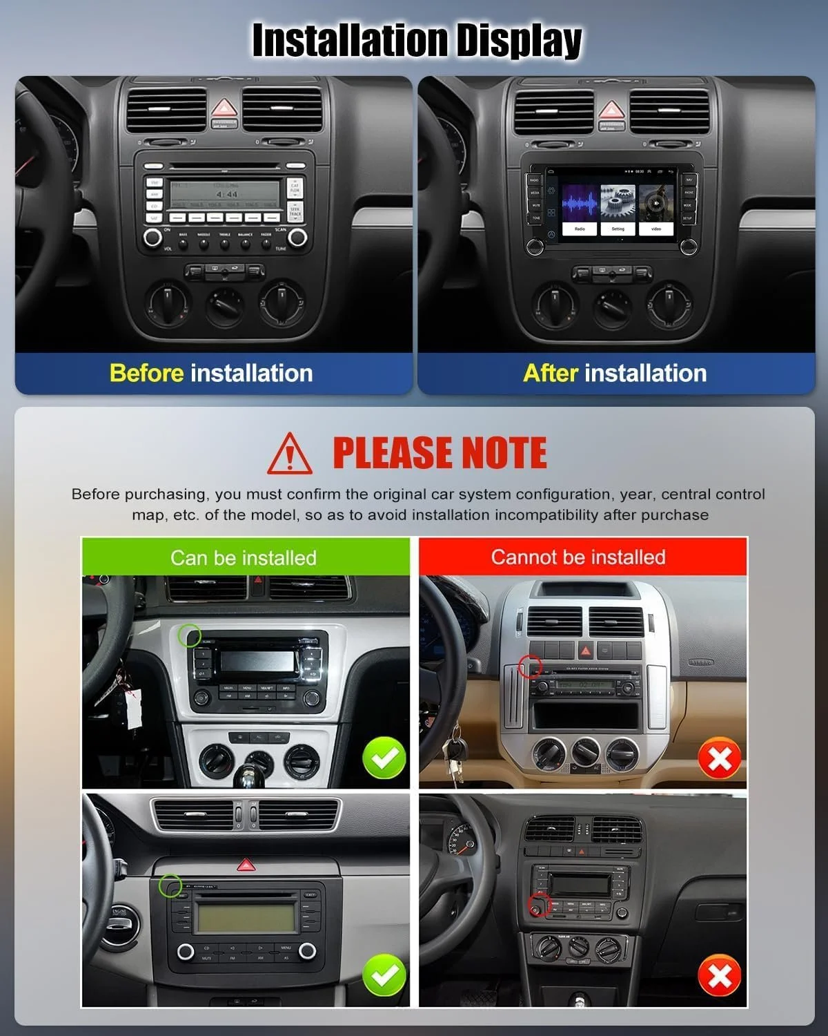 Штатная автомагнитола AWESAFE для Golf 5 6 VW Passat Polo Seat Skoda / 7" / Сенсорная / 2/32Гб / Android 13 / Bluetooth / WI-FI / GPS / USB, фото №3