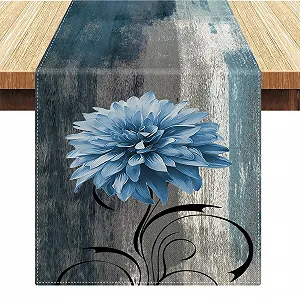 Купити Ранер для столу Blue Grey Spring Flower Modern Linen Abstract Art Painting 33 x 183 см - Фото 1 Ранер для столу Blue Grey Spring Flower Modern Linen Abstract Art Painting 33 x 183 см - Фото 1
