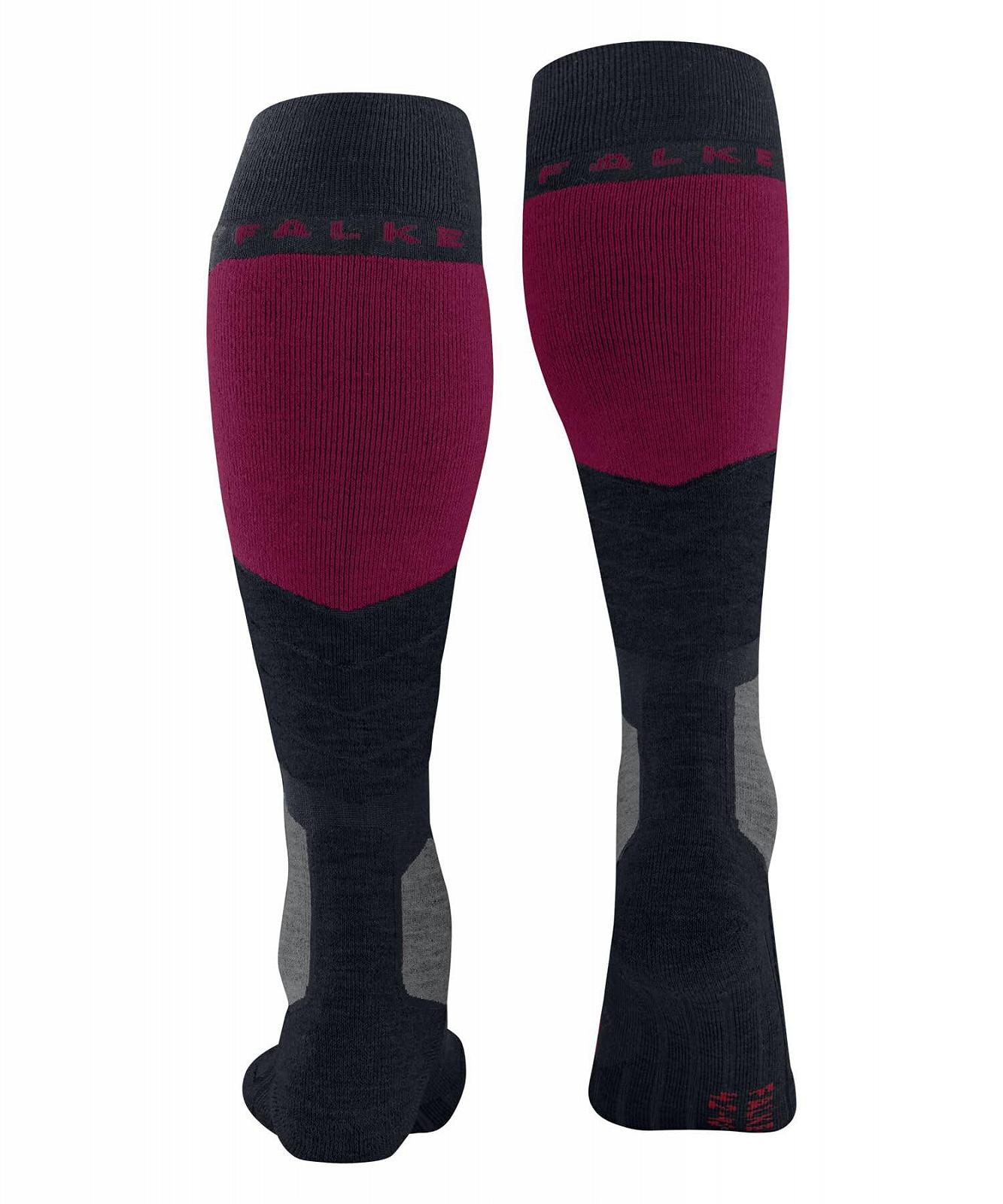 Женские лыжные носки FALKE SK2, средняя амортизация, защита от мозолей, теплые лыжные носки, длинные, для катания на лыжах, дышащие, быстросохнущие, с климат-контролем, с функцией предотвращения запаха, шерсть, функциональный материал, 1 пара, фото №2