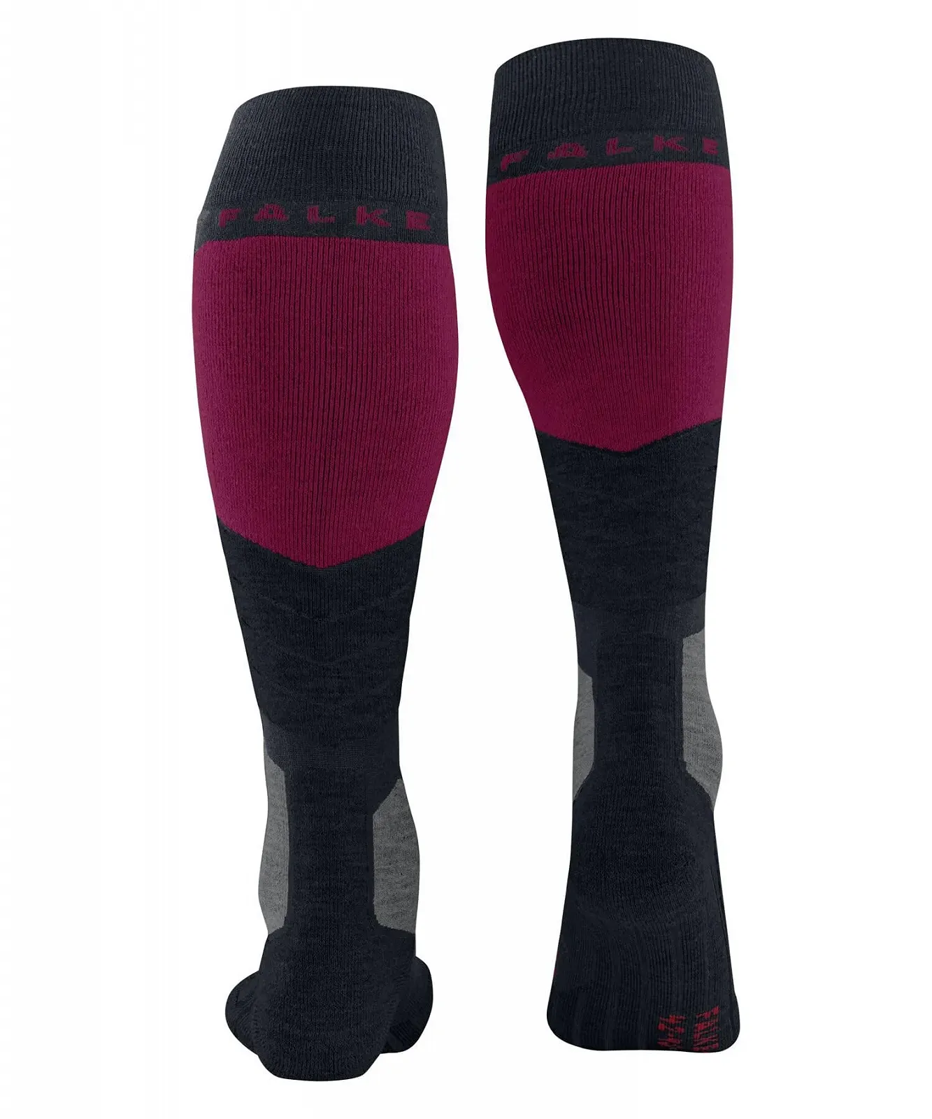 Женские лыжные носки FALKE SK2, средняя амортизация, защита от мозолей, теплые лыжные носки, длинные, для катания на лыжах, дышащие, быстросохнущие, с климат-контролем, с функцией предотвращения запаха, шерсть, функциональный материал, 1 пара, фото №2