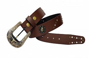 Ремень Унисекс JF-Reitsport Western Style Cowboy Cowgirl, черный - Фото 1