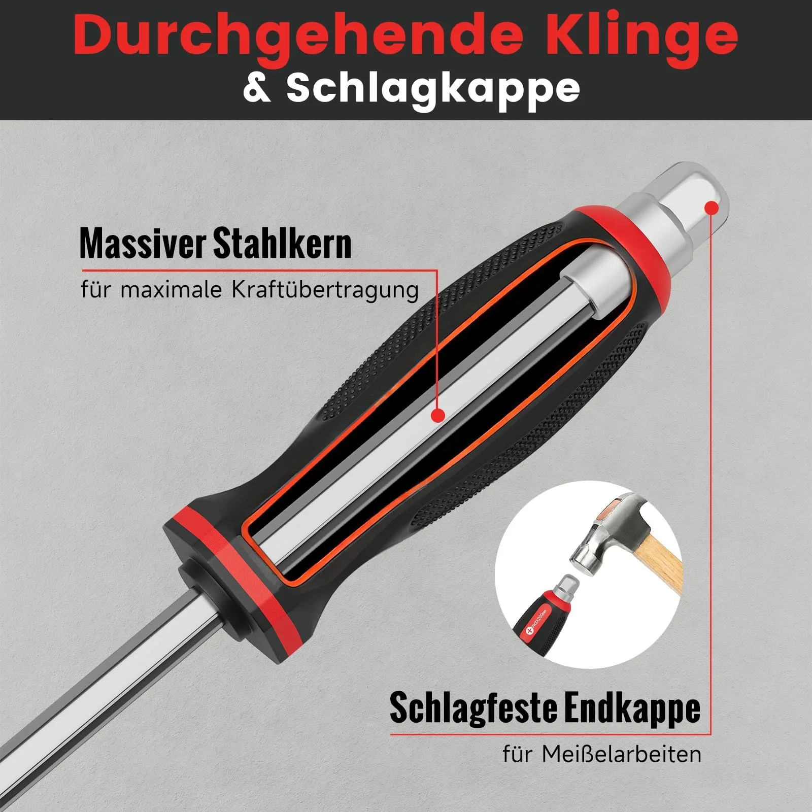 Набір викруток Walter Stahl з ударним ковпачком та шестигранником 12 предметів Cr-V, фото №5