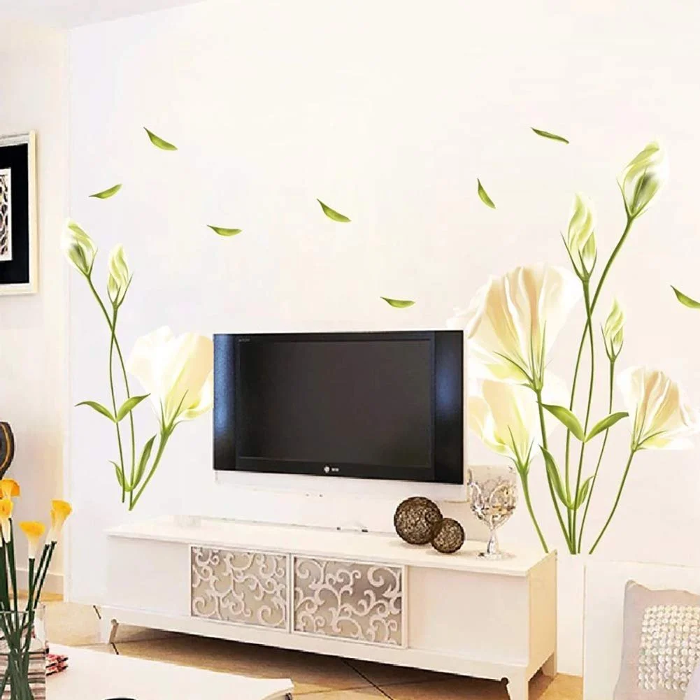 Наклейка на стіну WandSticker4U Flowers Calla Lily XL Біла/Жовта, фото №6