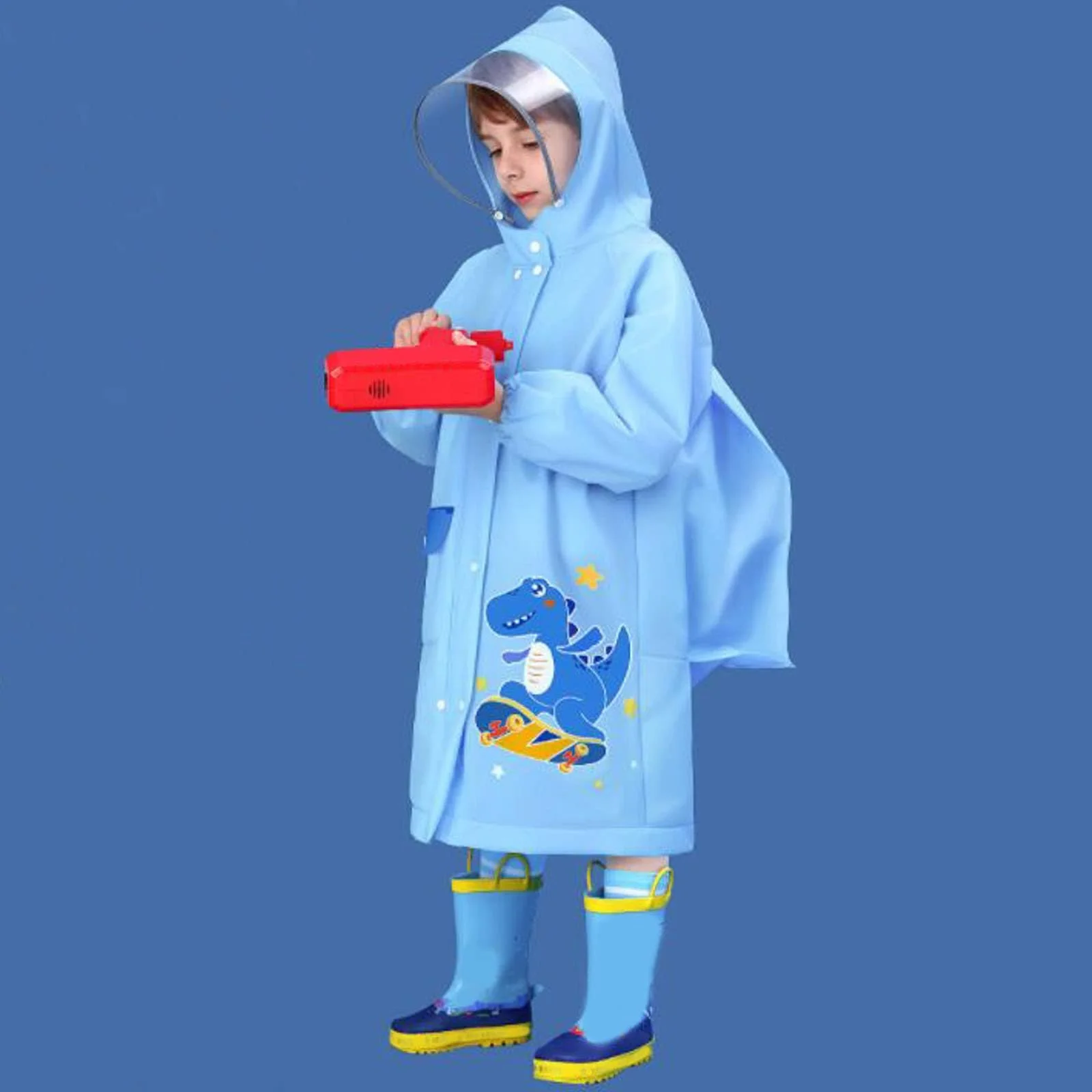 Дитячий дощовик Прозорий З рукавами Водонепроникний Різнокольоровий, фото №3 Дитячий дощовик Прозорий З рукавами Водонепроникний Різнокольоровий, фото №3