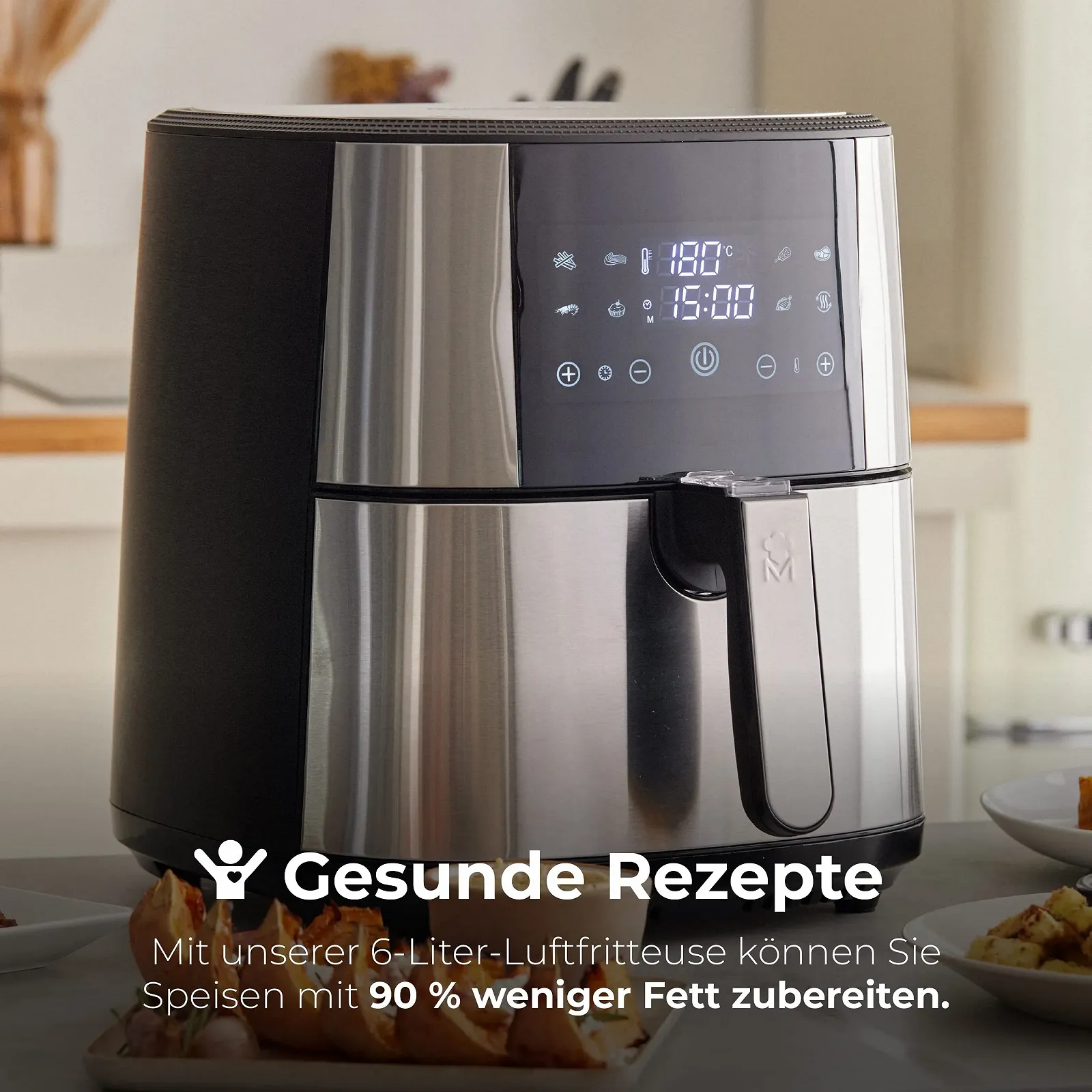 Мультипіч MasterPro Foodies XXL 6 л 1800 Вт LED-дисплей 8-в-1, фото №2 Мультипіч MasterPro Foodies XXL 6 л 1800 Вт LED-дисплей 8-в-1, фото №2
