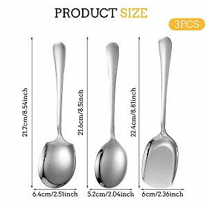 Ложка сервірувальна TIESOME 3 шт. Нержавіюча сталь synthetic.ua - Фото 1