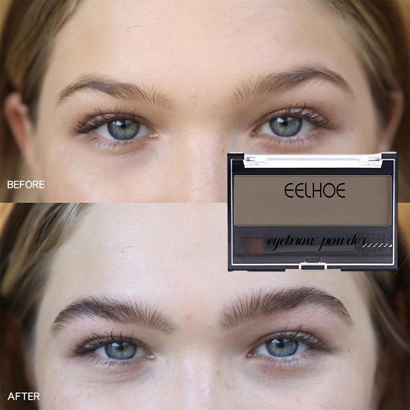 Пудра для бровей Yemyap Two Tone Dark Brown, фото №3