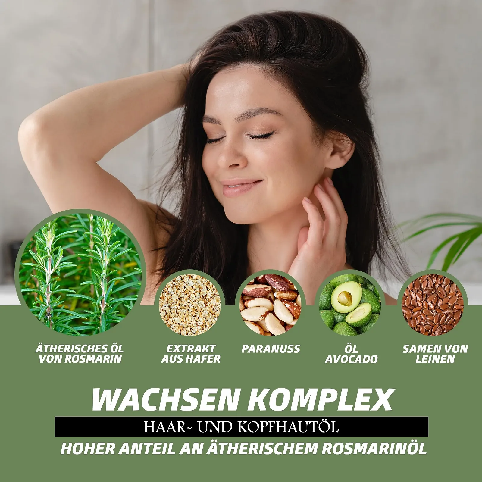 Олія для волосся Rosemary Healthy and Strong 100 мл, сприяє росту та зміцнює коріння волосся, фото №3