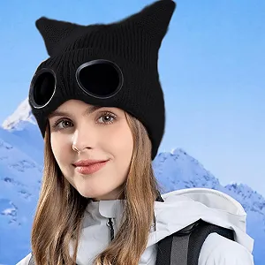 Шапка-бини с очками Зимняя цена на synthetic.ua - Фото 1 Шапка-бини с очками Зимняя synthetic.ua - Фото 1