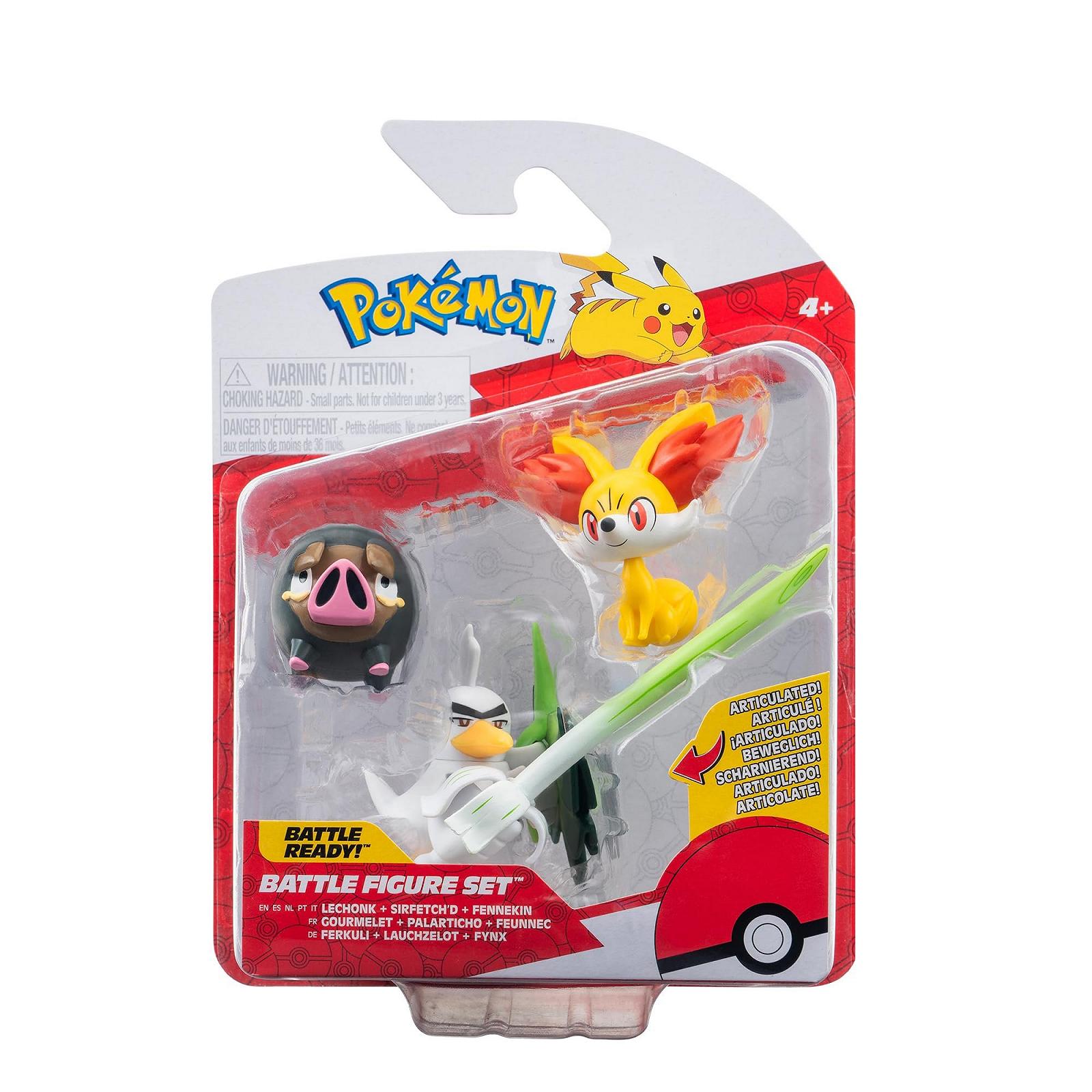 Набор боевых фигурок Pokémon Fynx, Piglets, Lauchzelot, официальный набор фигурок, фото №2